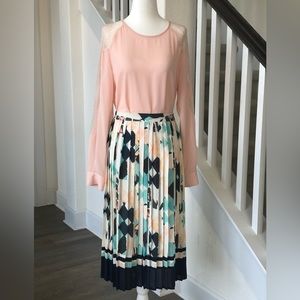 Pink Blush Lace Inset Blouse